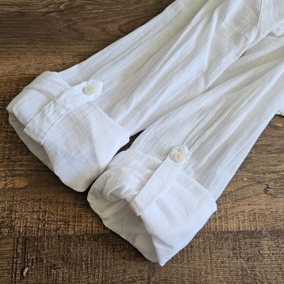 Cotton On Lightweight Button Up Shirt with Sleeve Tabs, S - Picture 4 of 6